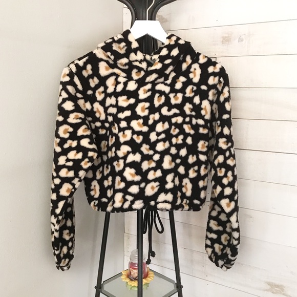 NWT Wild Fable Animal Print Hooded Sweatshirt M - Picture 4 of 11